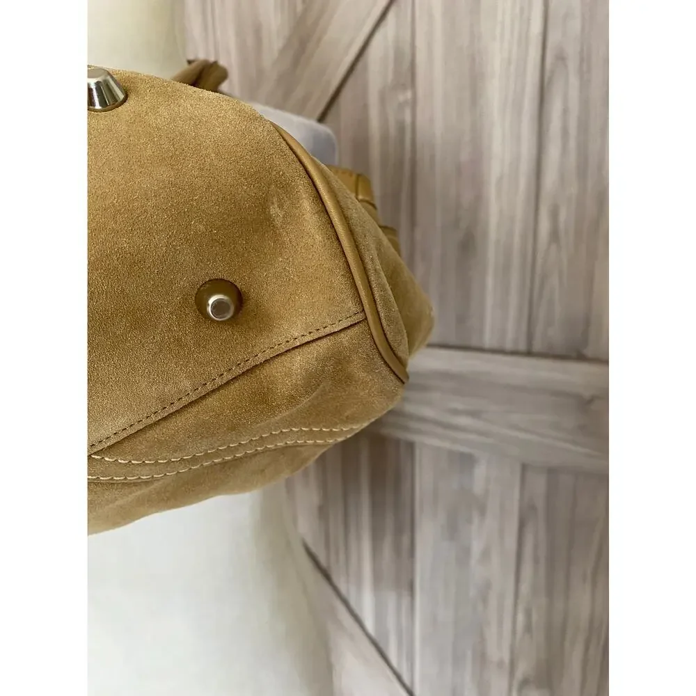 Coach like new leather tote with pochette tan - Picture 3 of 10